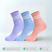 1 paire de chaussettes de compression 3D colorées