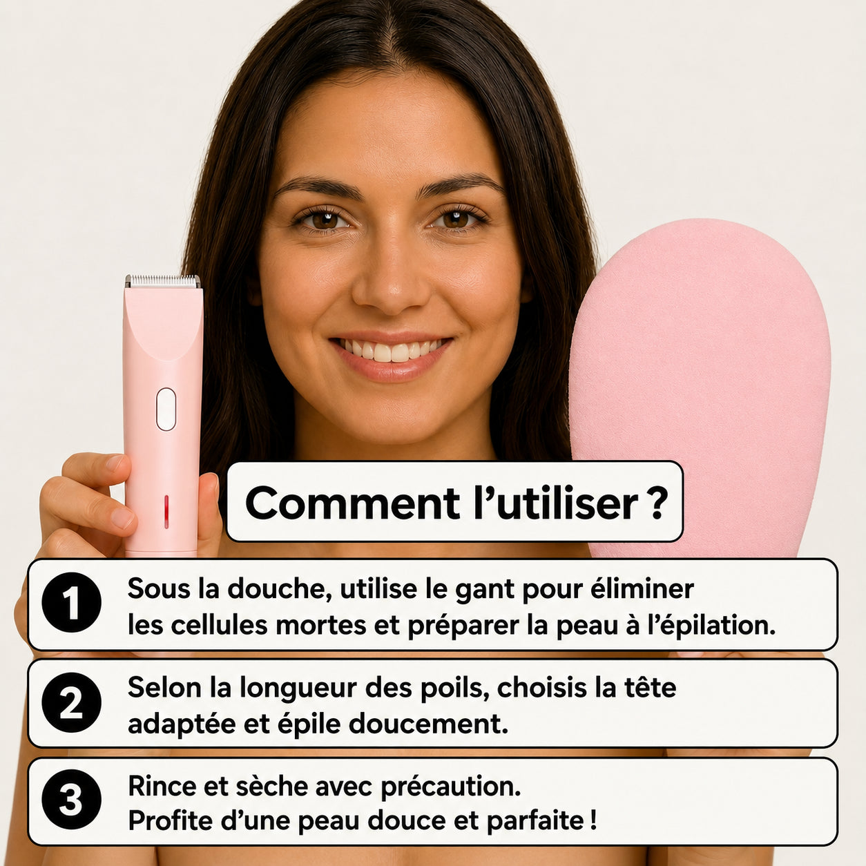 TONDEUSE 2 EN 1 NURIA™ POUR LE MAILLOT ET POUR LE CORPS