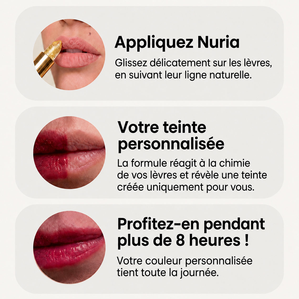 Rouge à lèvres adaptatif au pH
