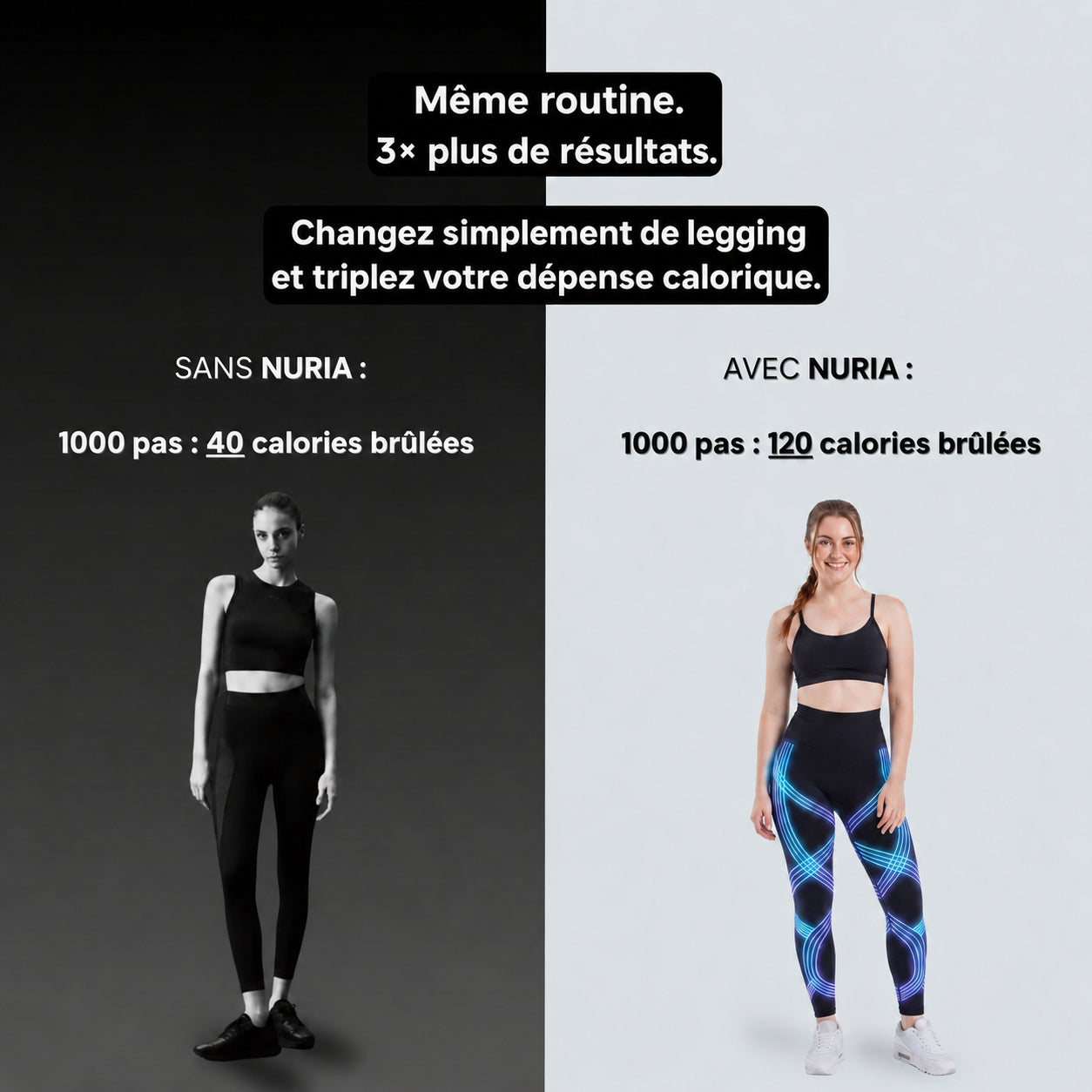 Nuria 3D Legging - Redéfinissez votre silhouette sans effort