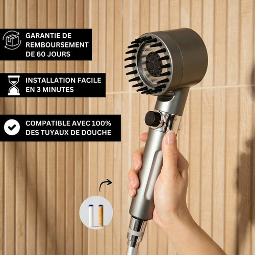 LE POMMEAU DE DOUCHE FILTRÉE