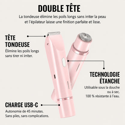 TONDEUSE 2 EN 1 NURIA™ POUR LE MAILLOT ET POUR LE CORPS