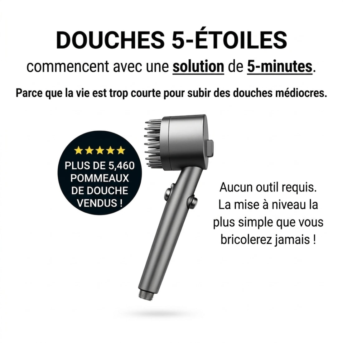 LE POMMEAU DE DOUCHE FILTRÉE